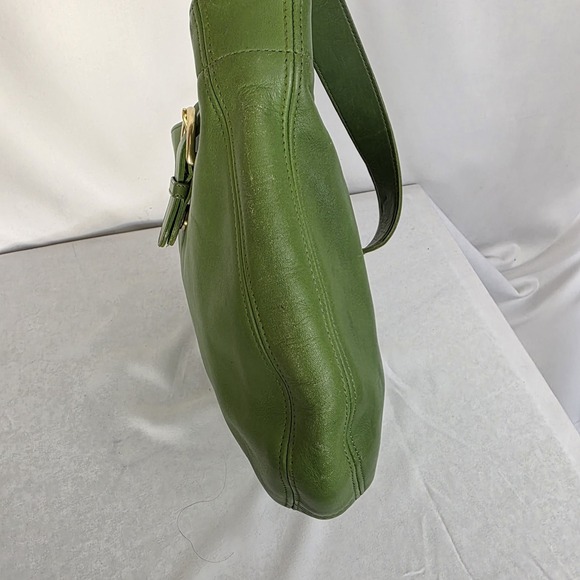 RARE Leaf Green Vintage Coach Eldridge Hobo Shoulder Bag Purse in Leather 4166 - Picture 9 of 16